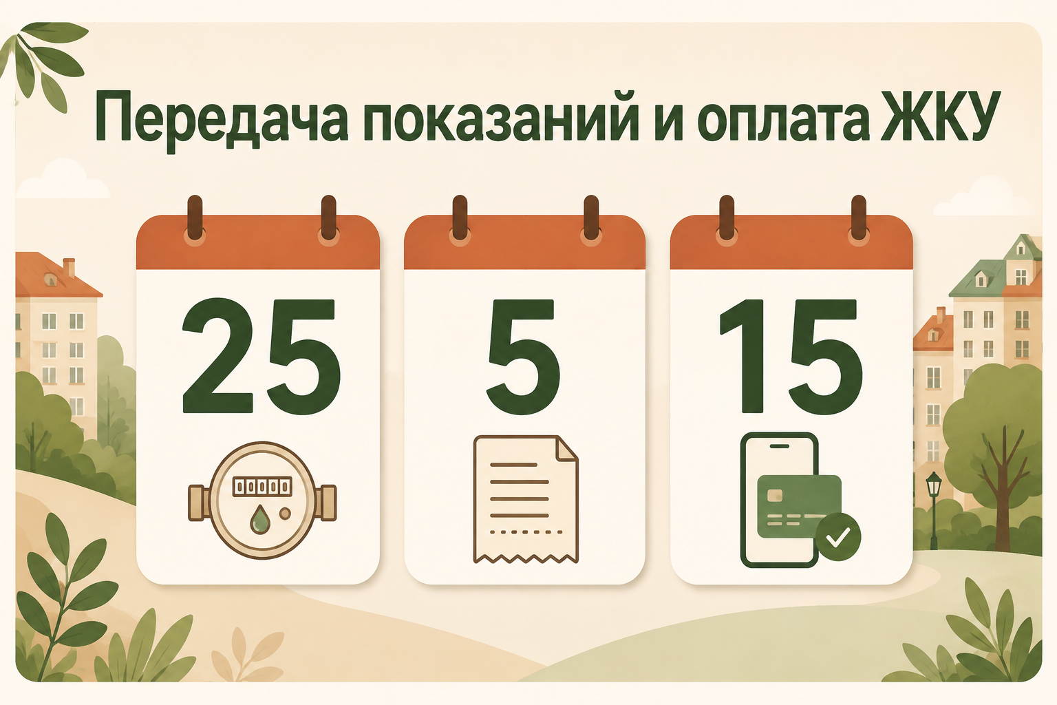 Передача показаний счетчиков